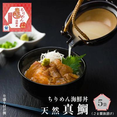 ふるさと納税 京都府 海の宝石　ちりめん海鮮丼　天然真鯛【ごま醤油漬け・だし付き】