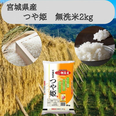 【ふるさと納税】令和6年産【宮城県産】つや姫　無洗米2kg【1607282】