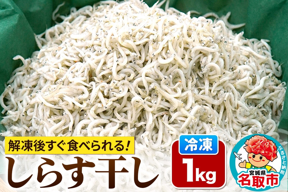 
                  しらす干し 【添加物不使用】 1kg 宮城県 名取市 いちまる水産 [しらす干し 新鮮 添加物不使用 解凍するだけ 再冷凍可能 自然 贈答用 しらす丼 トッピング パスタ チャーハン 冷凍 お手軽 簡単 しらす シラス]
                