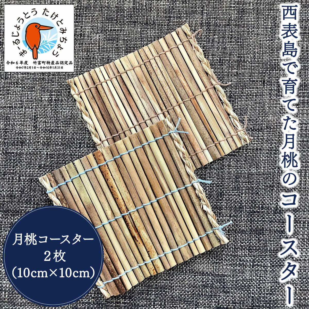 【ふるさと納税】月桃のコースター 2枚セット【月桃 小物 コースター スオウの木 】