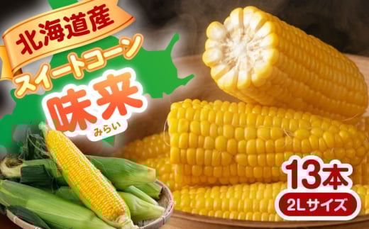 【先行予約】 朝採れ スイートコーン 味来 13本 2Lサイズ ※2025年8月下旬より順次発送《喜茂別町》【Aコープようてい】とうもろこし トウモロコシ スイートコーン 味来 朝採り 高糖度 生食 野菜 先行予約 甘い 北海道 夏野菜 産地直送 冷蔵 特大 ギフト 期間限定 プレゼント 濃厚 極甘 新鮮 朝採れ [AJAK006] 11000 11000円 1万 以上