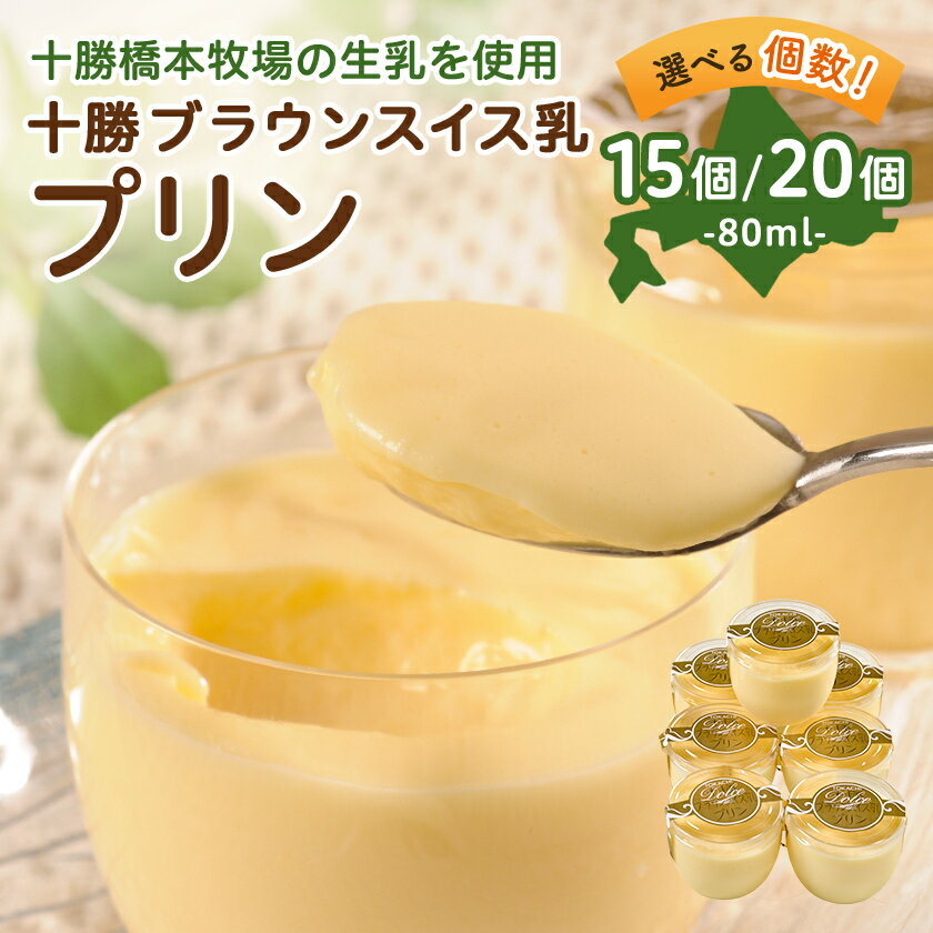 【ふるさと納税】十勝ブラウンスイス乳プリン15個【配送不可地域：離島】【1473538】