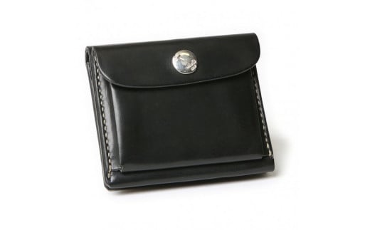 MOTOミニウォレット（BLACK）　本池秀夫監修　LEATHER & SILVER MOTO　本池秀夫監修