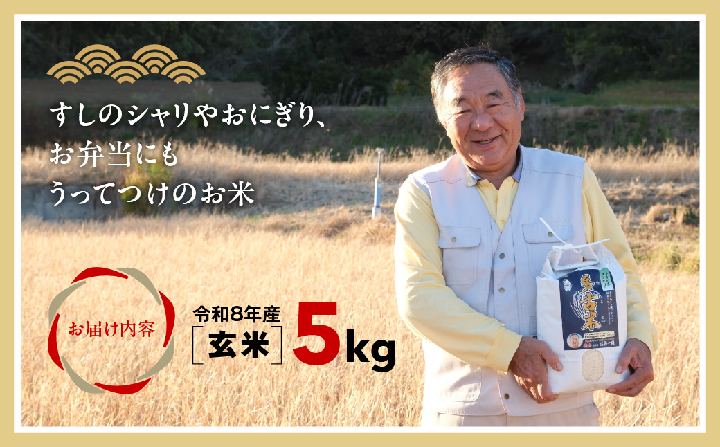 多古米グランプリ常連　佐藤さんのコシヒカリ【令和8年産玄米5kg】【配送不可地域：離島】 TAKF041