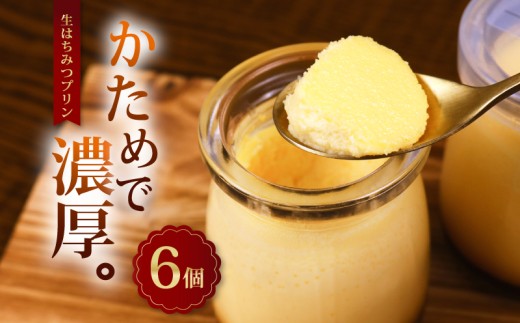 生はちみつプリン 6個 プリン ぷりん スイーツ デザート 洋菓子 蜂蜜 はちみつ 国産はちみつ 希少 贈り物 ギフト 滋賀県 彦根市