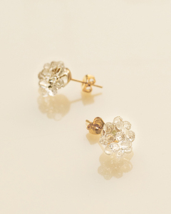 HARIO ピアス ミモザ［HAP-MS-P］｜耐熱 ガラス アクセサリー ハリオ ランプワークファクトリー 職人 繊細 フォーマル カジュアル きれいめ おしゃれ 20代 30代 40代_FM06 