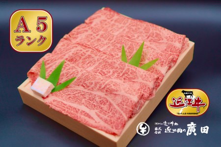 A5ランクより厳選【近江肉の廣田】近江牛肩ロース・モモすきやき用500g [0231]