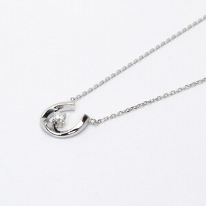 ホースシュー 馬蹄 ダイヤモンド ネックレス pt900 pt850 プラチナ製 dpnmcf1a