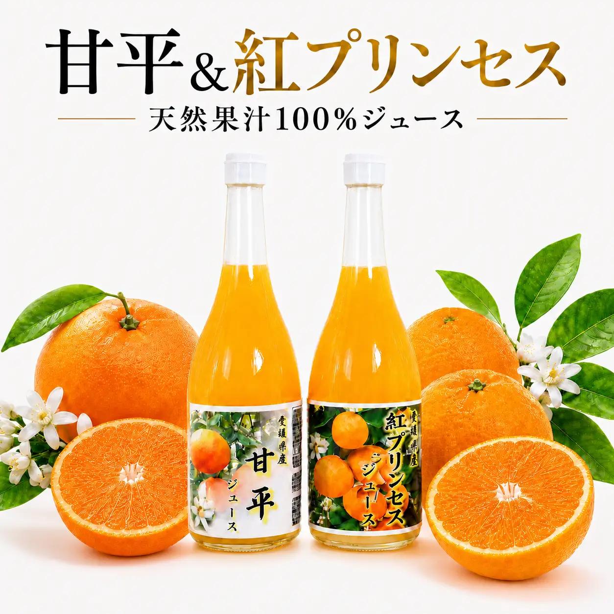 紅プリンセスジュース 甘平ジュース ストレート 各720ml × 1本 2本セット 中山農園 みかん 蜜柑 プリンセス ジュース 甘平ジュース ストレートジュース オレンジジュース 100％ フルーツ ストレート 柑橘 果汁 無添加 農家直送 産地直送 数量限定 国産 愛媛 愛南 なくなり次第終了
