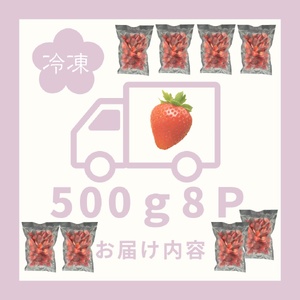 訳あり！太良町産「ゆめのか」冷凍いちご500ｇ×８袋 佐賀県 太良町 OC20