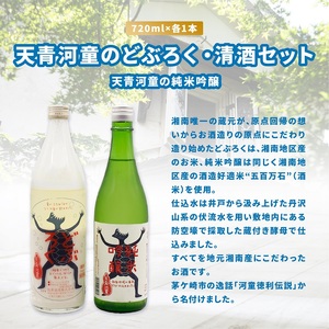 【湘南唯一の蔵元】熊澤酒造 天青河童のどぶろく・清酒セット（720ml×各1本）天青河童の純米吟醸 ※2024年5月以降に順次配送 お酒 日本酒 純米吟醸酒 吟醸酒 アルコール こだわり 井戸 お米 