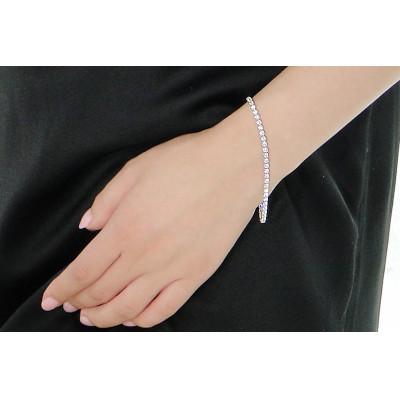 ふるさと納税 昭和町 【3.0ct】pt900ダイヤモンド テニス ブレスレット 18cm |  | 02