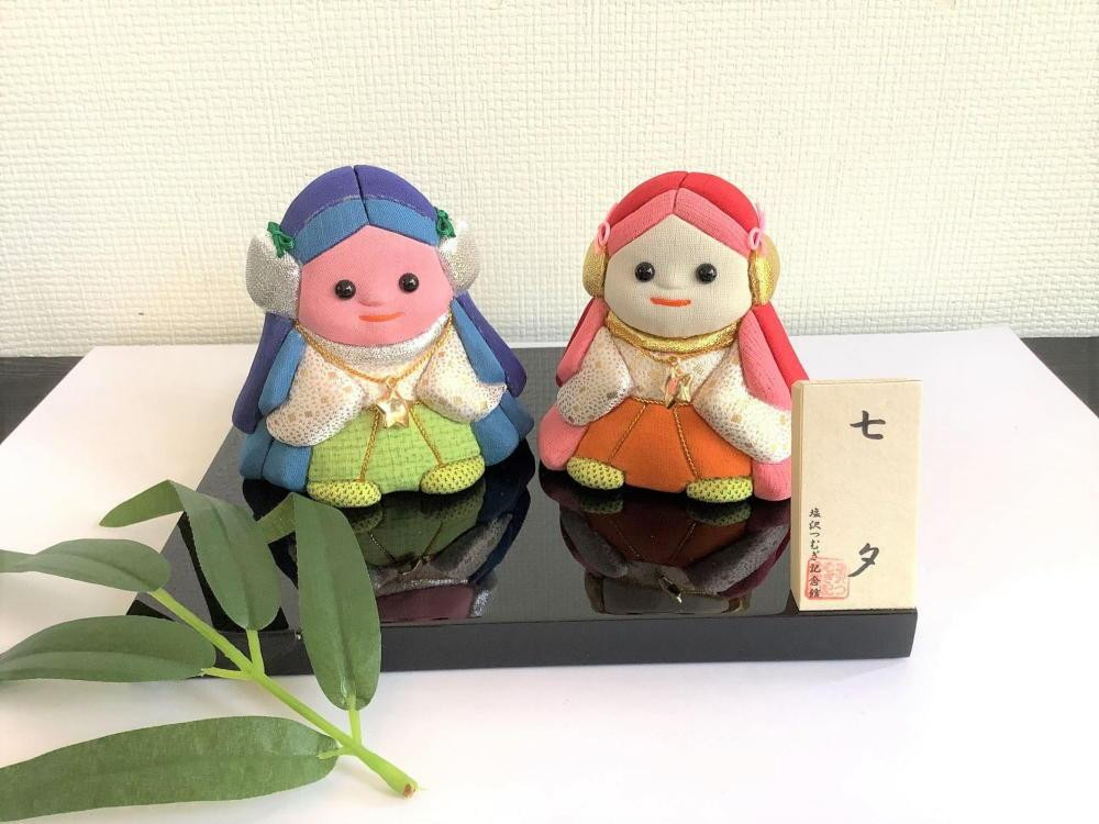 
塩沢織木目込み人形　七夕

