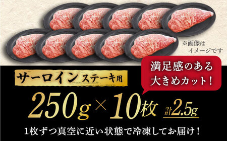 【飛騨牛】A4等級以上 サーロイン ステーキ用 10枚（2.5kg）【肉の丸長】 和牛 ブランド牛 国産  [TAZ003]