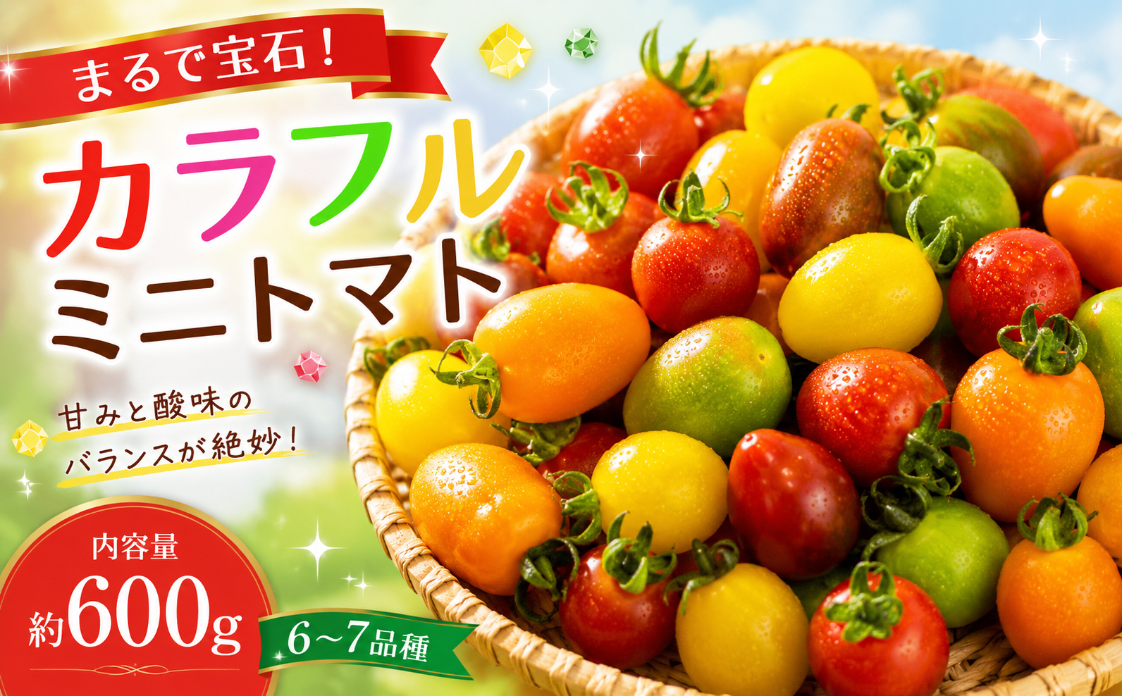 【トマト】カラフルミニトマト【約600g×1箱 期間限定 数量限定 予約受付 甘い おいしい お取り寄せ おうちごはん 熊本 阿蘇 熊本県 阿蘇市】