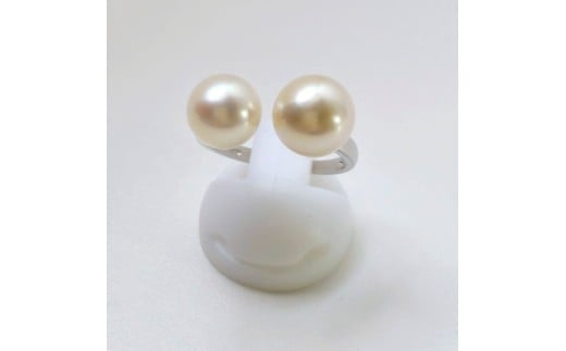 真珠 リング パール アクセサリー ジュエリー ファッション シルバー 国産 あこや  冠婚葬祭 慶事 誕生日 結婚式 記念日 お祝い 贈答用 贈り物 ギフト プレゼント 普段使い おしゃれ カジュアル 三重県 伊勢 志摩市 / アコヤ大粒パール、フリーサイズのお遊びリング