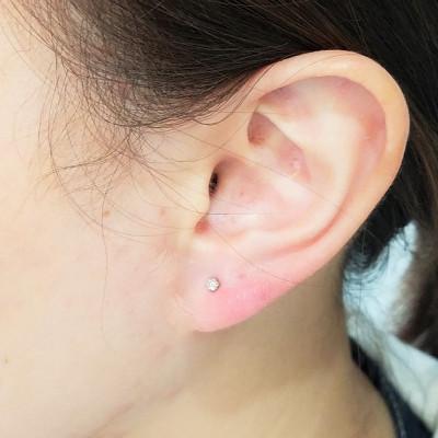 ふるさと納税 松山市 PT900　ダイヤ　0.20ct　一粒　6本爪　ピアス |  | 02
