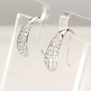 ダイヤモンド フック ピアス k18 ホワイトゴールド製 dpe226684b