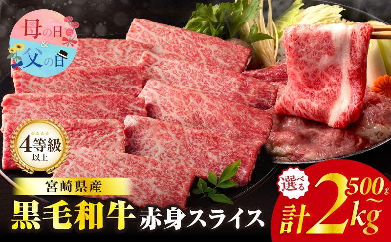 
                  【内容量・発送時期が選べる】≪肉質等級4等級以上≫黒毛和牛赤身スライス(計500g 1kg 1.5kg 2kg) 母の日 父の日 肉 牛 牛肉 おかず 国産_T030-0885-SKU-C
                