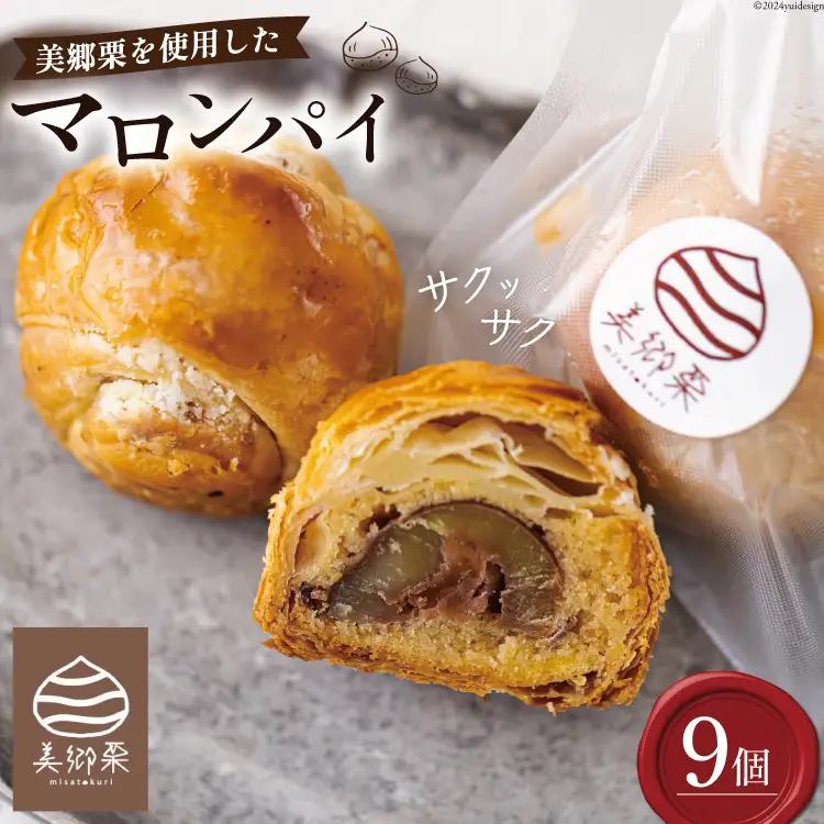菓子 栗マロンパイ 9個 [栗菓子工房みず穂屋 宮崎県 美郷町 31at0021] 和栗 スイーツ お取り寄せ 栗づくし 冷凍 手作り 宮崎県 産 美郷栗 国産 贈答品 ギフト