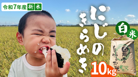 【 先行予約 】＜ 新米 ＞ 令和7年産 茨城県産 白米 にじのきらめき 10kg 【2025年9月下旬より発送開始】 国産 茨城産 茨城県産米 つくばみらい市 精米 お米 こめ おこめ ごはん ご飯