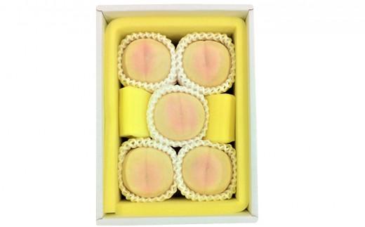 桃 2024年 先行予約 清水 白桃 5玉 合計約1.3kg もも モモ 岡山市産 国産 フルーツ 果物 ギフト