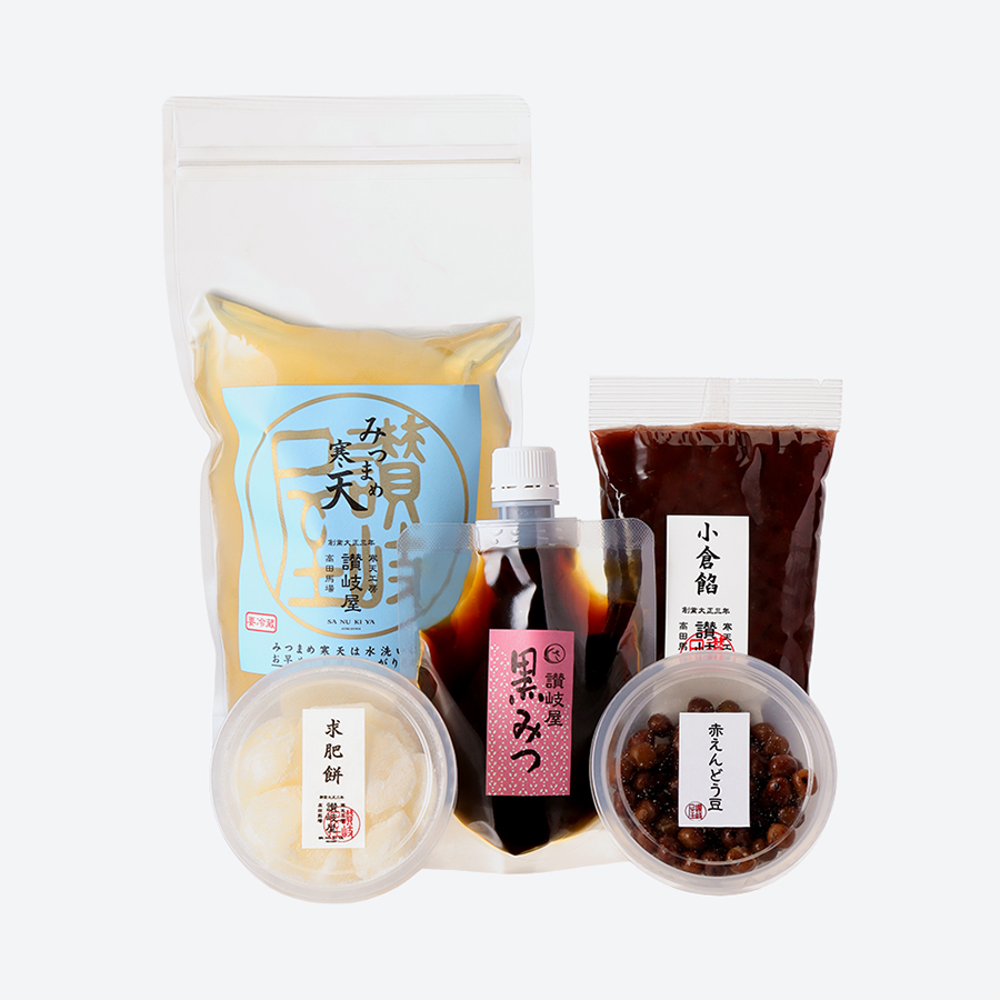 ＜寒天工房　讃岐屋＞あんみつセット小倉餡
