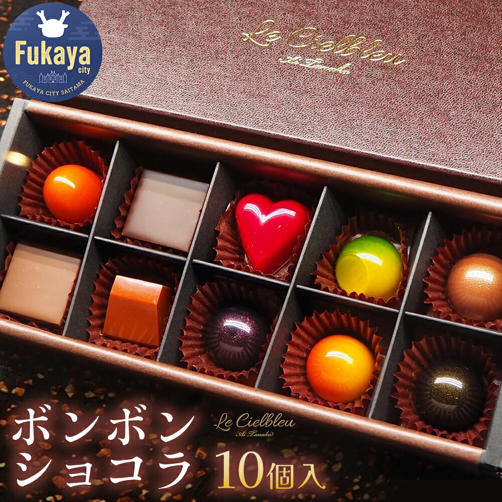 【ふるさと納税】ボンボンショコラ　10個入 チョコレート 詰め合わせ ギフト 高級 洋菓子 【11218-0472】