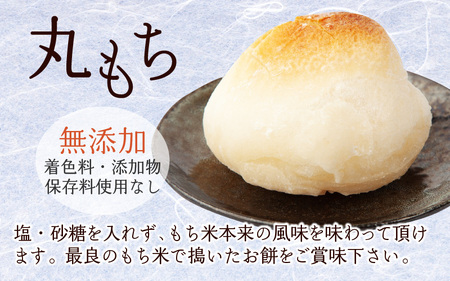 【先行予約】「杵つき白丸もちセット40個」(50g × 40個） 大野産たんちょうもち米使用 