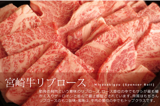 
宮崎牛リブロース焼肉900g(300g×3)　（36-189）
