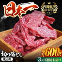 【ふるさと納税】【3回定期便】 長崎和牛 切り落とし（焼肉用）600g 赤身 霜降り 部位ミックス BBQ やきにく うまい ジューシー 東彼杵町/有限会社大川ストアー [BAJ109]