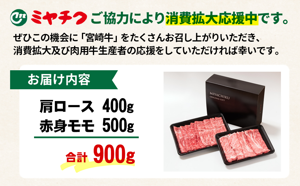 宮崎牛モモ・肩ローススライスセット700ｇ　内閣総理大臣賞４連続受賞　ミヤチク〈1.7-11〉