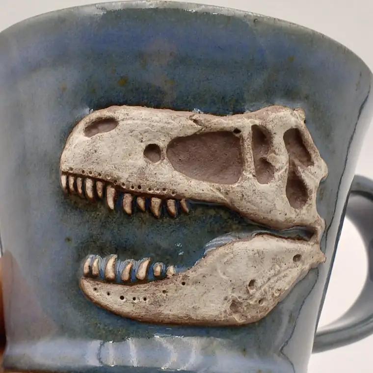 益子焼 恐竜マグカップ T-rex MOR 008 大石窯 益子町 BW004-5