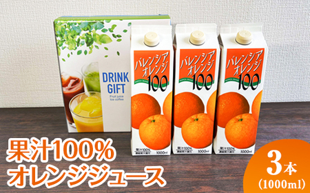 果汁100％オレンジジュース　1000mlパック×3本入 _EG06