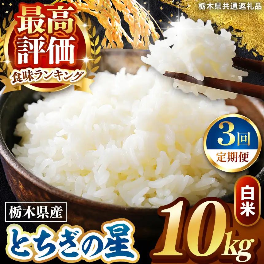 令和8年度産 先行予約 【定期便3回】とちぎの星 白米 約10kg
