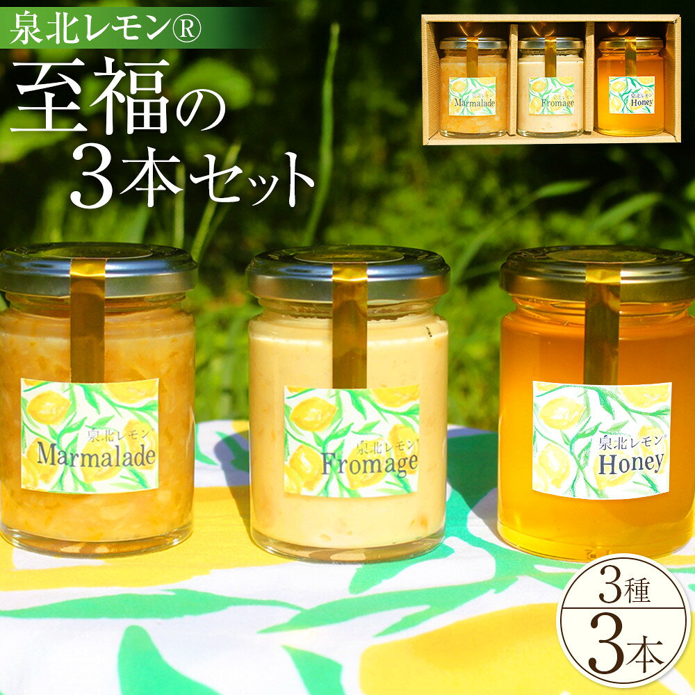【ふるさと納税】泉北レモン（R）至福の3本セット（マーマレード・フロマージュ・レモンはちみつ）