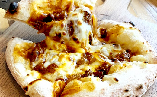 D-156　石窯焼きピザ4枚セット（佐賀牛、佐賀牛ハッシュドビーフ）