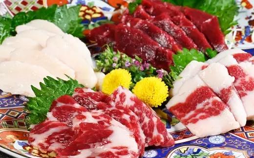 ＜ R8年熊本地震復興支援 ＞熊本 馬刺し 4種 （ 赤身 ・ 霜降り ・ フタエゴ ・ タテガミ ） 各約100g セット 国内肥育 馬肉 ブロック 馬刺 お肉 肉 ニク にく 馬 晩酌 おつまみ 食べ比べ 詰め合わせ 醤油付き 生姜付き 冷凍