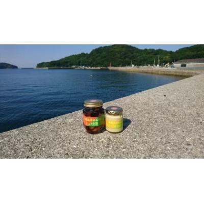 ふるさと納税 笠岡市 真鍋島赤にんにくしょうゆ漬けとオリーブオイルペーストのセット　A-191