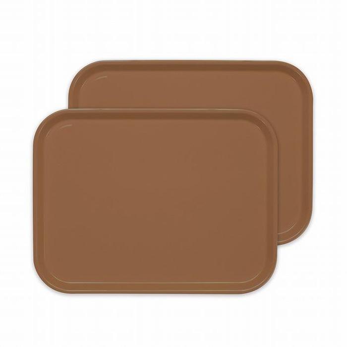 【ふるさと納税】カラフルピノトレー L 39cm ブラウン 2枚組 タツクラフト 【Tk65】 | キッチン用品 食器 キッチンファブリック お盆 トレー