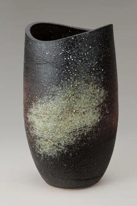 【信楽焼】 古陶 花入 花入れ 花器 花入花瓶 (508-04)