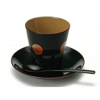 ふるさと納税 鯖江市 椀椀コーヒー皿　溜
