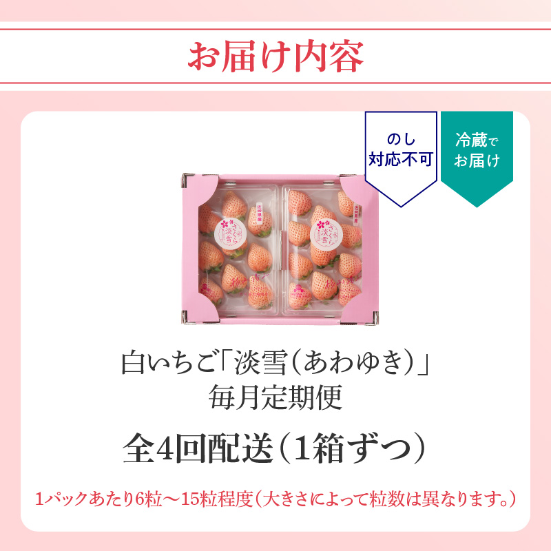 ★予約受付★杉山いちご農園 玄海町産いちご “淡雪（あわゆき）” 4ヶ月定期便