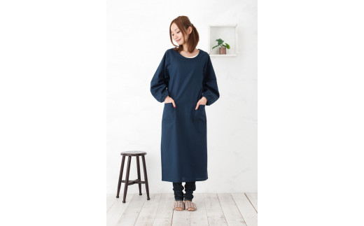 【ネイビー】ロングストレート割烹着