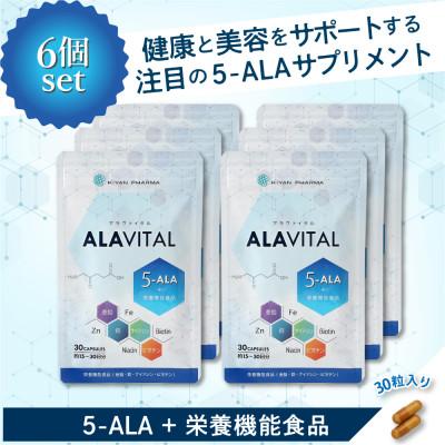 ふるさと納税 袋井市 おまとめ6個セット　アラヴァイタル(5-ALAサプリメント)30粒入り