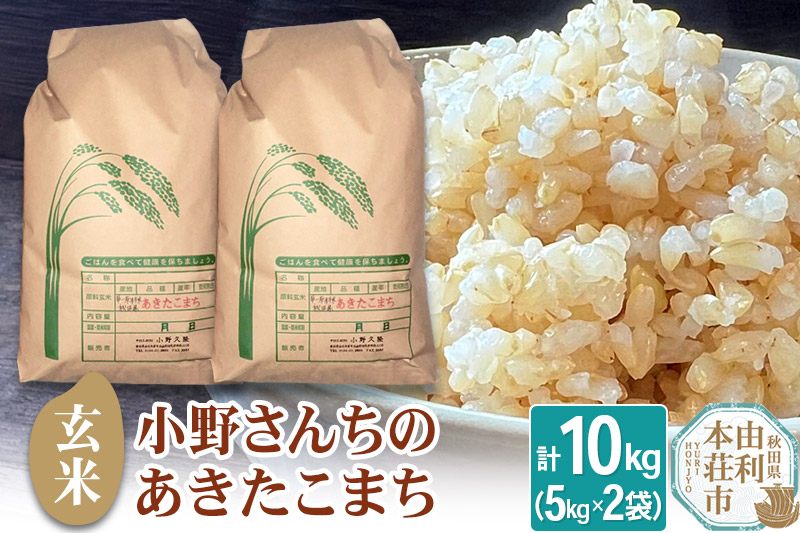 
                  【玄米】小野さんちのあきたこまち(5kg×2袋) 計10kg 令和7年産 [あきたこまち 米 お米 こめ 玄米 ブランド米 食卓 おにぎり 秋田県産 秋田]
                