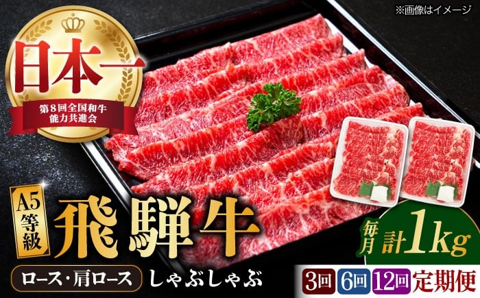 
            【選べる定期便回数】【飛騨牛 しゃぶしゃぶ用】A5等級 ロース / 肩ロース 1kg (3回/6回/12回) 和牛 ブランド牛 国産 牛肉 多治見市 / 渡辺精肉店 [TAZ027]
          