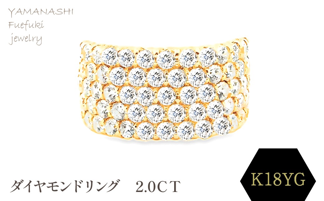 Ｋ18　ダイヤモンドリング　2.0CT RADR4654DI-Y  188-129