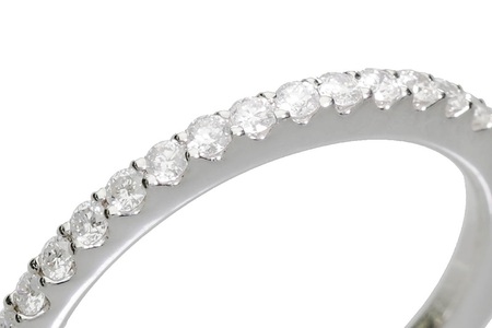 【プラチナ】ハーフエタニティリング0.32ct【傷＆歪みに強い】/No.95