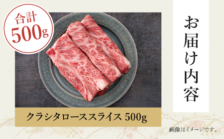 KU041 ＜宮崎牛＞クラシタローススライス（500g）美味しい牛肉をご家庭で